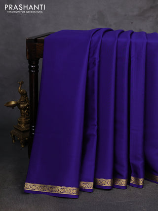 Blue Pure Mysore Silk Saree
