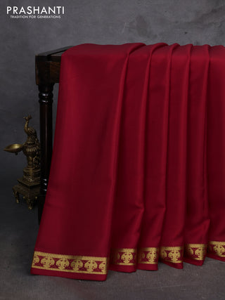 Red Pure Mysore Silk Saree