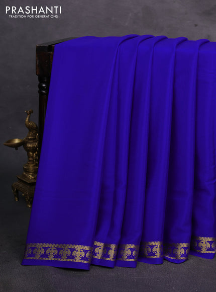 Royal Blue Pure Mysore Silk Saree