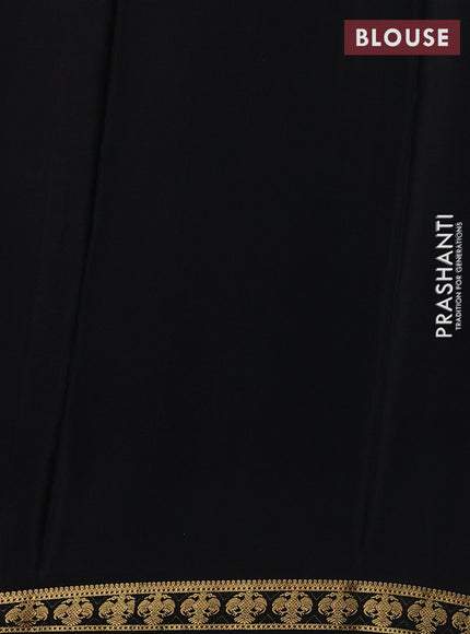 Black Pure Mysore Silk Saree