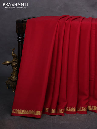 Red Pure Mysore Silk Saree