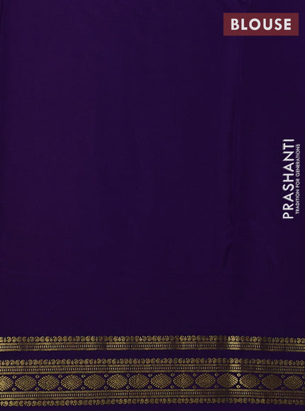 Pink & Purple Pure Mysore Silk Saree