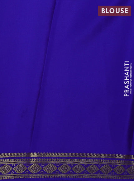 Orange & Violet Pure Mysore Silk Saree