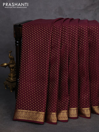 Wine Pure Mysore Silk - Buttas