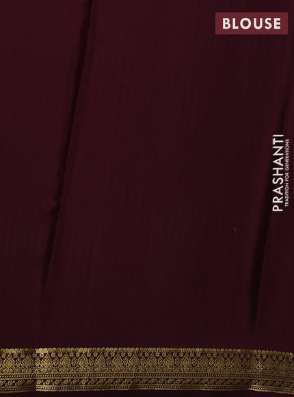 Wine Pure Mysore Silk - Buttas