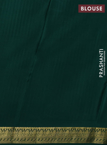 Green Pure Mysore Silk - Buttas