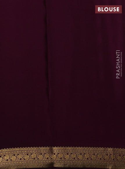 Wine Pure Mysore Silk - Checks