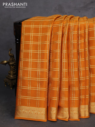 Mustard Yellow Pure Mysore Silk Saree