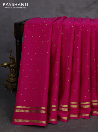 Pink Pure Mysore Silk - Buttas