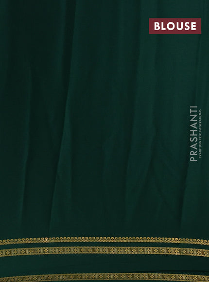 Green Pure Mysore Silk - Buttas