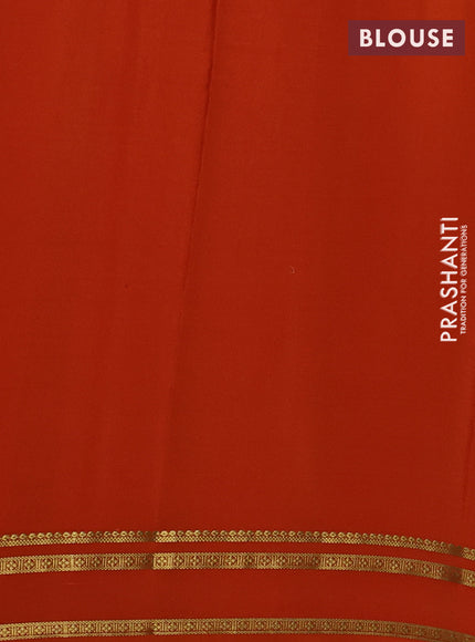 Orange Pure Mysore Silk - Buttas