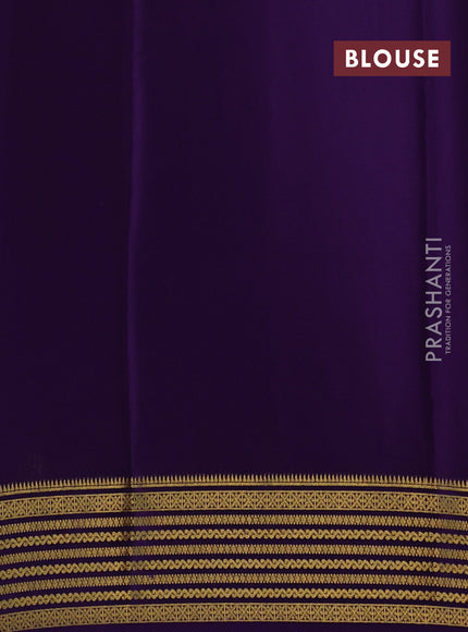 Pink & Purple Pure Mysore Silk Saree