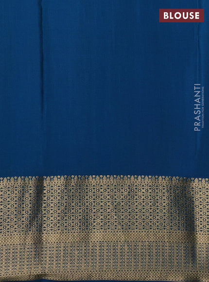 Pink & Blue Pure Mysore Silk - Weaves