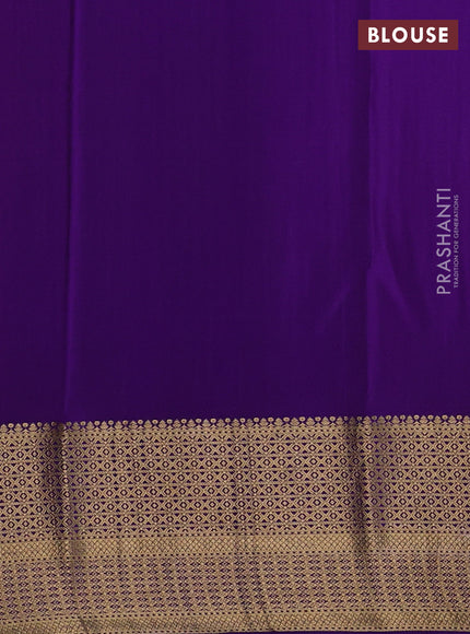 Red & Violet Pure Mysore Silk - Weaves