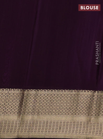 Lotus Pink & Wine Pure Mysore Silk - Weaves