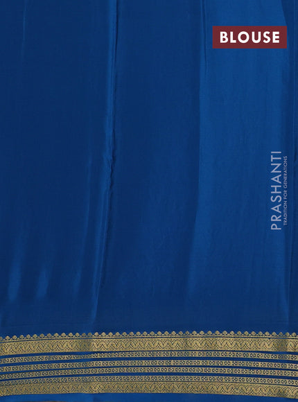 Cs Blue Mysore Silk - Applique Work