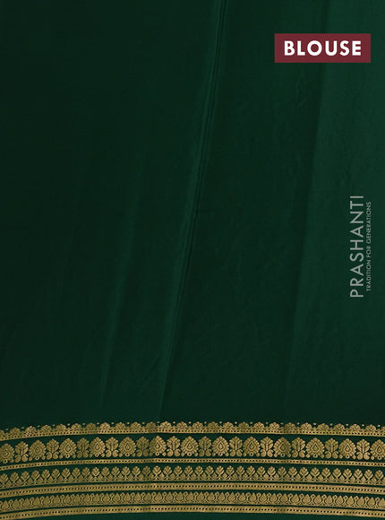 Orange & Green Mysore Silk - Applique Work