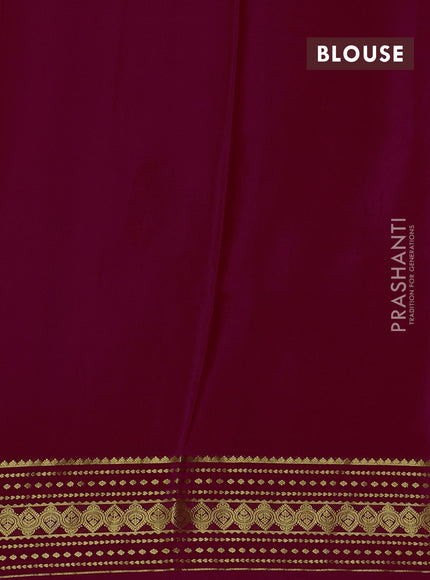 Pink Mysore Silk - Applique Work