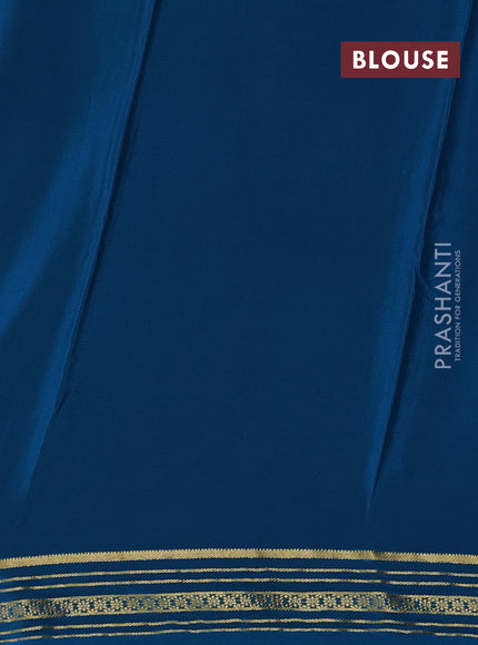 Cs Blue Mysore Silk - Applique Work