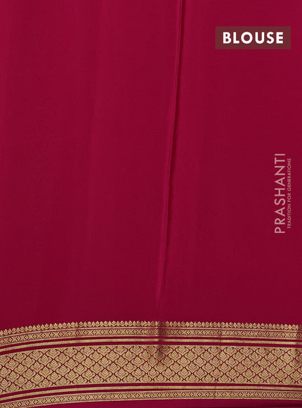 Pastel Green & Pink Mysore Silk - Applique Work