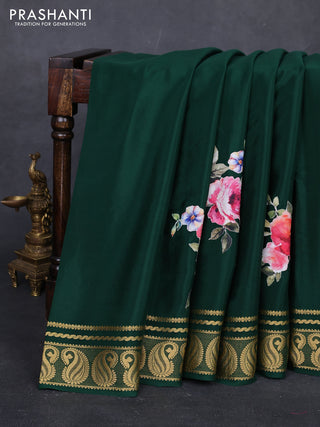 Green Mysore Silk - Applique Work