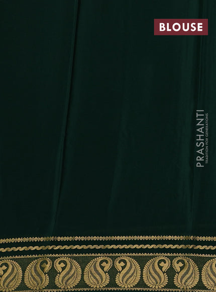 Green Mysore Silk - Applique Work