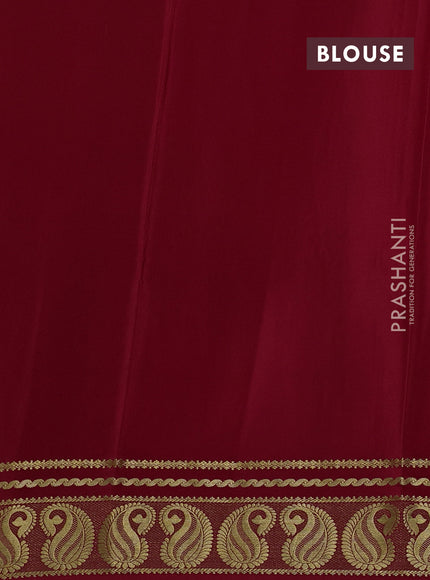 Red Mysore Silk - Applique Work