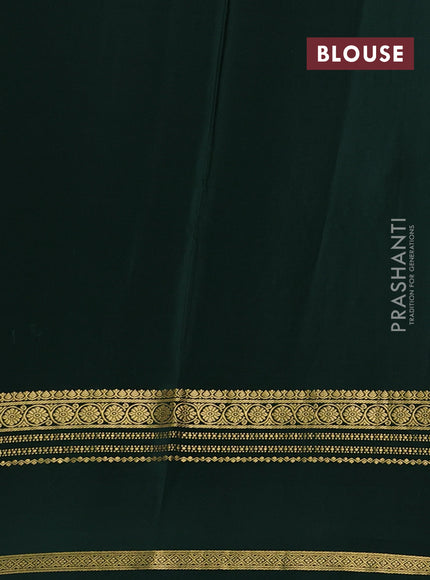 Pink & Green Mysore Silk - Applique Work