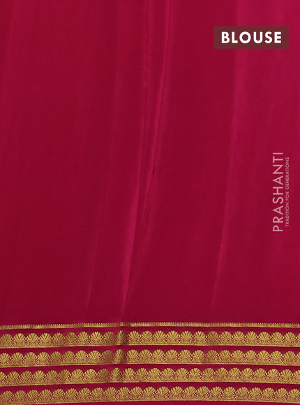 Orange & Pink Mysore Silk - Applique Work