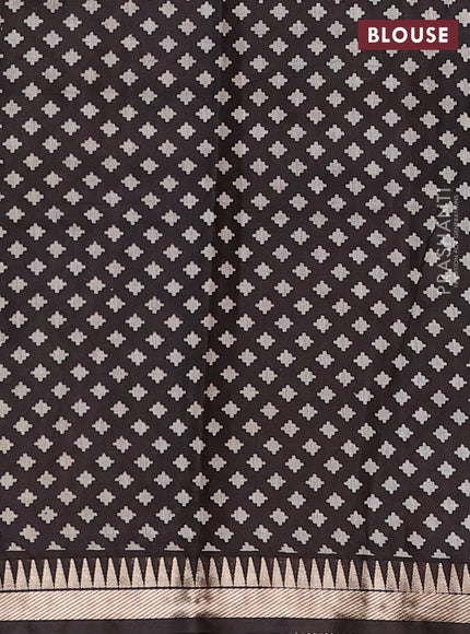 Maroon & Black Semi Maheshwari Cotton Saree