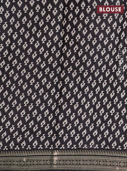 Wine & Black Semi Maheshwari Cotton Saree