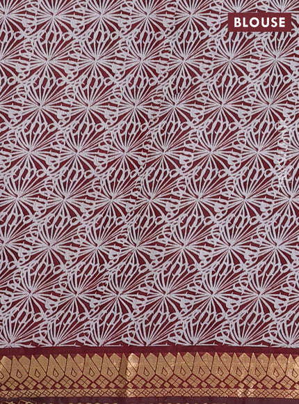 Black & Maroon Semi Maheshwari Cotton Saree