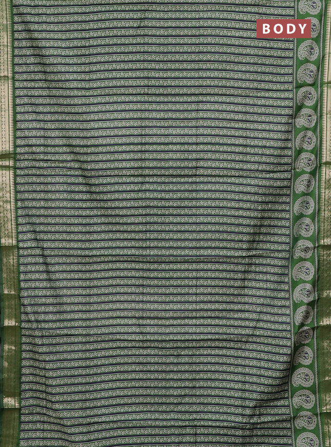 Green Semi Maheshwari Cotton Saree