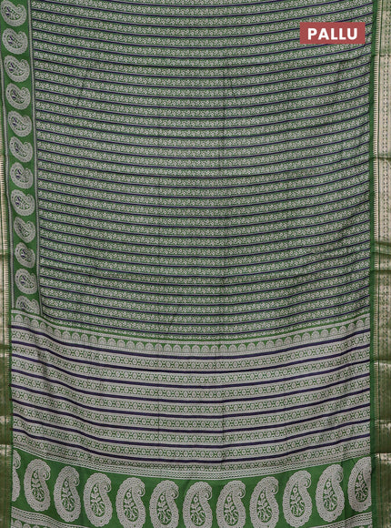 Green Semi Maheshwari Cotton Saree
