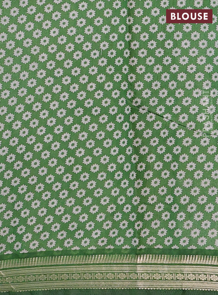 Green Semi Maheshwari Cotton Saree
