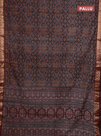 Jamun & Maroon Semi Maheshwari Cotton Saree