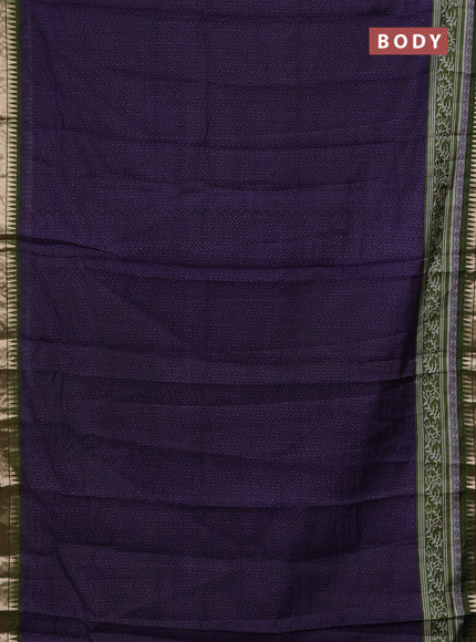 Violet & Green Semi Maheshwari Cotton Saree