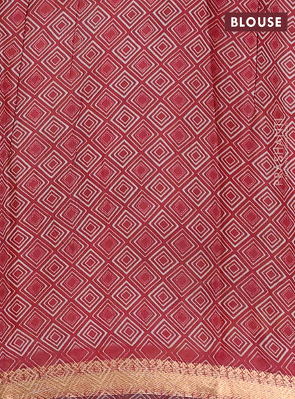 Mustard Yellow & Maroon Semi Maheshwari Cotton Saree