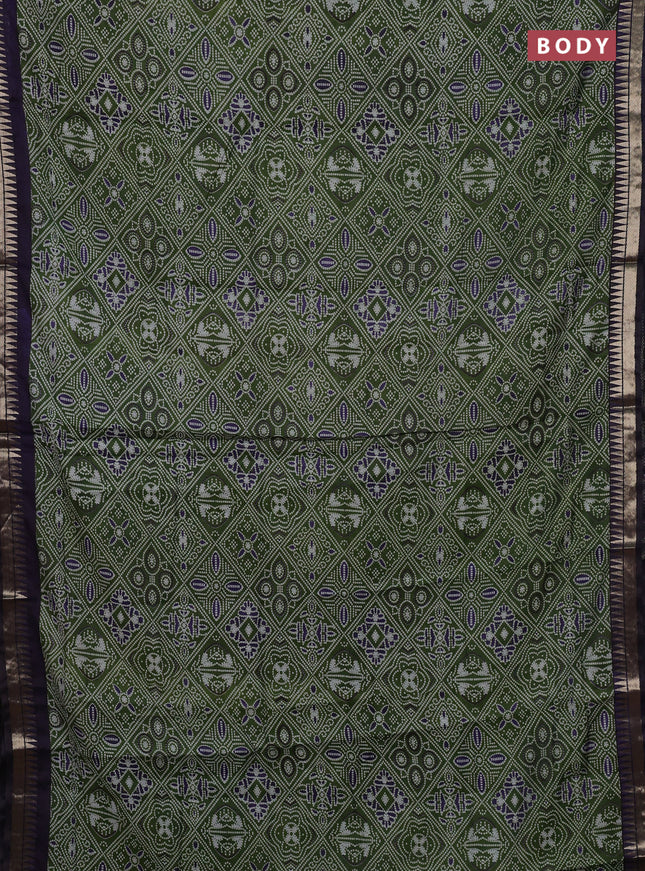 Green & Blue Semi Maheshwari Cotton Saree