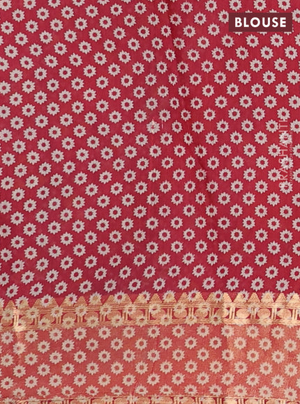 Navy Blue & Maroon Semi Maheshwari Cotton Saree