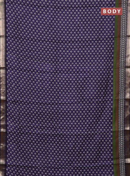 Blue Semi Maheshwari Cotton Saree