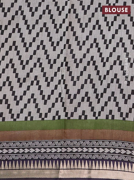Blue Semi Maheshwari Cotton Saree