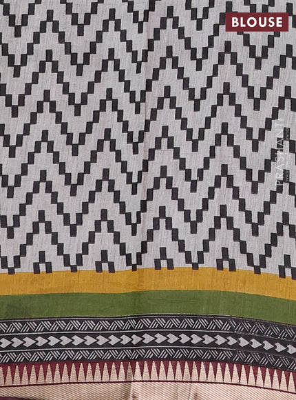 Maroon Semi Maheshwari Cotton Saree