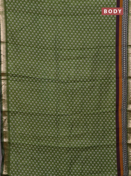 Green Semi Maheshwari Cotton Saree