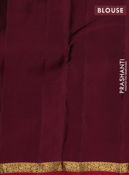 Blue & Maroon Kanchipuram Silk - Buttas