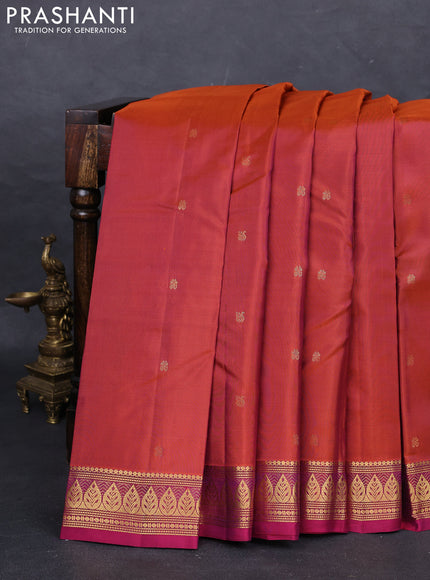 Rust & Pink Kanchipuram Silk - Buttas