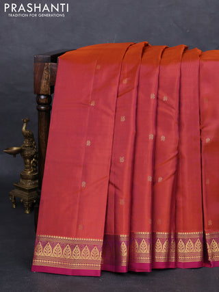 Rust & Pink Kanchipuram Silk - Buttas