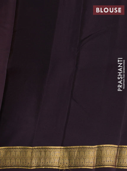 Rust & Coffee Brown Kanchipuram Silk - Buttas