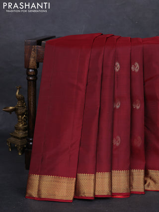 Maroon Kanchipuram Silk - Buttas