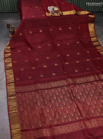 Maroon Kanchipuram Silk - Buttas